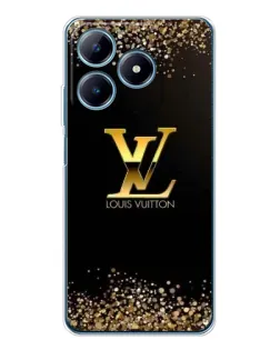 Чехол для Realme C63 4G с картинкой «LV — золотые искры»