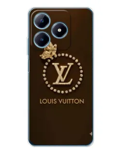 Чехол для Realme C63 4G с картинкой «LV — золотая печать»