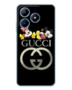 Чехол для Realme C63 4G с картинкой «Gucci — герои Disney»