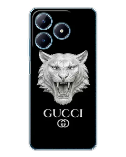 Чехол для Realme C63 4G с картинкой «Gucci — серебряный лев» Чехол для Realme C63 4G с картинкой «Gucci — серебряный лев»