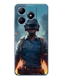 Чехол для Realme C63 4G с картинкой «PUBG — реалистичный герой»