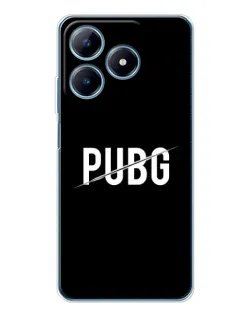 Чехол для Realme C63 4G с картинкой «PUBG — белый логотип»
