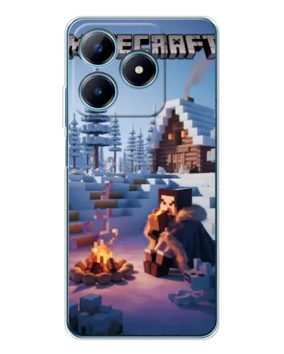 Чехол для Realme C63 4G с картинкой «Зимний Minecraft» Чехол для Realme C63 4G с картинкой «Зимний Minecraft»