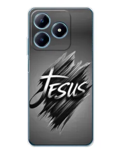 Чехол для Realme C63 4G с картинкой «Надпись Jesus Graffiti»