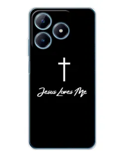 Чехол для Realme C63 4G с картинкой «Иисус любит тебя»