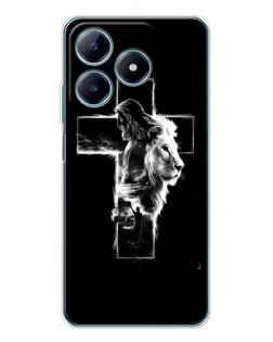 Чехол для Realme C63 4G с картинкой «Сияющий крест Jesus»