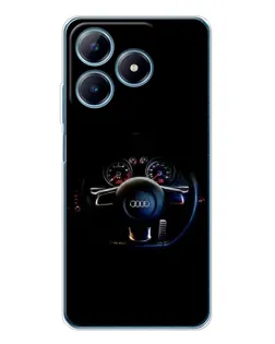 Чохол для Realme C63 4G з картинкою «Салон Audi — кермо»