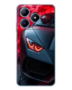 Чехол для Realme C63 4G с картинкой «Lamborghini красное сияние»