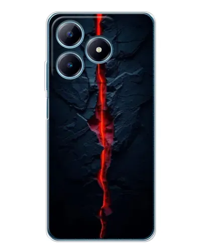Чехол для Realme C63 4G с картинкой «Kрасная лавовая трещина»