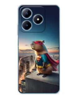 Чехол для Realme C63 4G с картинкой «Капи-мен супергерой»
