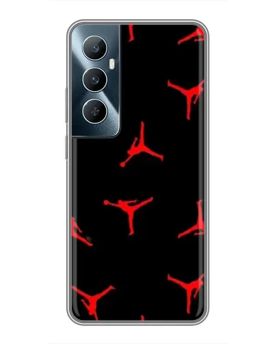 Чехол для Realme C65 с картинкой «Jordan Red Pattern» Чехол для Realme C65 с картинкой «Jordan Red Pattern»