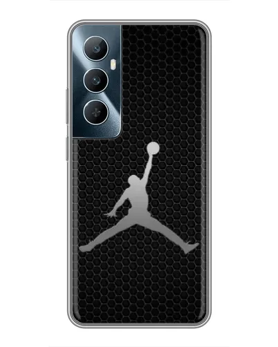 Чехол для Realme C65 с картинкой «Jordan Dark Carbon» Чехол для Realme C65 с картинкой «Jordan Dark Carbon»
