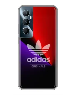 Чехол для Realme C65 с картинкой «Adidas Red Neon»