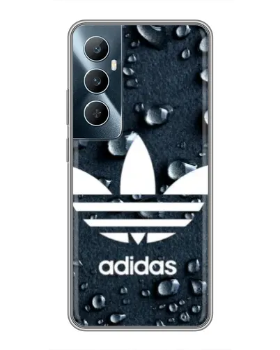 Чехол для Realme C65 с картинкой «Adidas Trefoil Blue»
