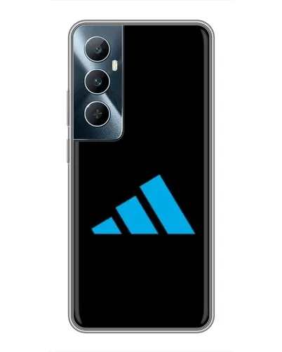 Чехол для Realme C65 с картинкой «Adidas Cyan Logo»