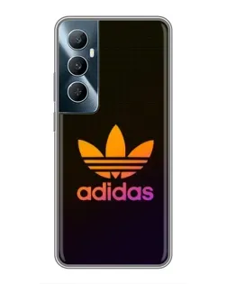 Чехол для Realme C65 с картинкой «Градиент Adidas»