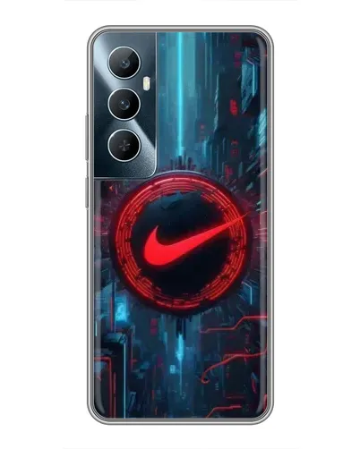Чехол для Realme C65 с картинкой «Техногенный стиль Nike»