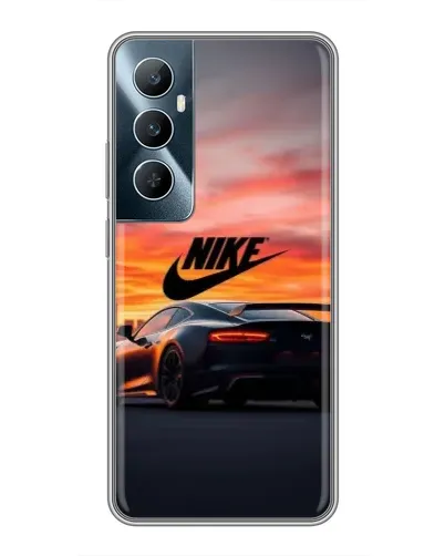 Чехол для Realme C65 с картинкой «Nike и суперкар»