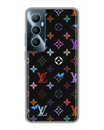 Чехол для Realme C65 с картинкой «Цветная монограмма LV»