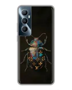 Чехол для Realme C65 с картинкой «LV — мраморный принт»