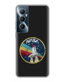 Чехол для Realme C65 с картинкой «NASA — эмблема миссии»