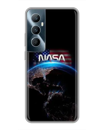 Чехол для Realme C65 с картинкой «Земля из космоса NASA»