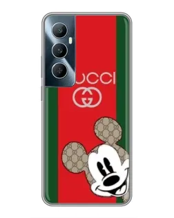 Чехол для Realme C65 с картинкой «Gucci — полосы и Микки» Чехол для Realme C65 с картинкой «Gucci — полосы и Микки»