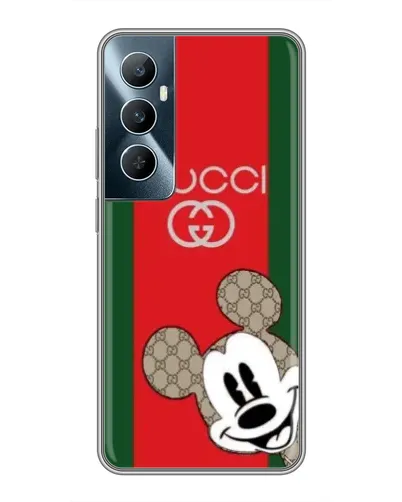 Чехол для Realme C65 с картинкой «Gucci — полосы и Микки» Чехол для Realme C65 с картинкой «Gucci — полосы и Микки»