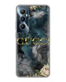 Чехол для Realme C65 с картинкой «Абстрактные цветы Gucci» Чехол для Realme C65 с картинкой «Абстрактные цветы Gucci»