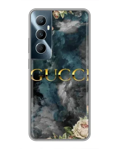 Чехол для Realme C65 с картинкой «Абстрактные цветы Gucci» Чехол для Realme C65 с картинкой «Абстрактные цветы Gucci»
