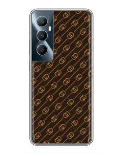 Чехол для Realme C65 с картинкой «Gucci — золотые диагонали» Чехол для Realme C65 с картинкой «Gucci — золотые диагонали»