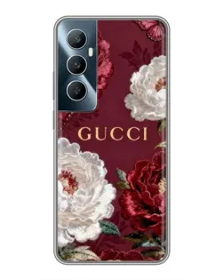 Чехол для Realme C65 с картинкой «Gucci — бордовые розы» Чехол для Realme C65 с картинкой «Gucci — бордовые розы»