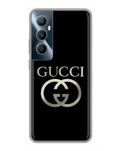 Чехол для Realme C65 с картинкой «Gucci — золото на черном» Чехол для Realme C65 с картинкой «Gucci — золото на черном»