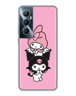 Чехол для Realme C65 с картинкой «My Melody и Kuromi»