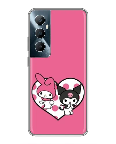 Чехол для Realme C65 с картинкой «Kuromi и My Melody»