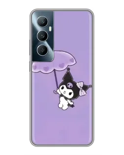 Чехол для Realme C65 с картинкой «Kuromi с зонтиком»
