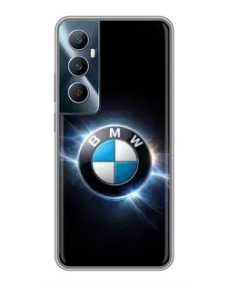 Чохол для Realme C65 з картинкою «BMW — неонове сяйво»