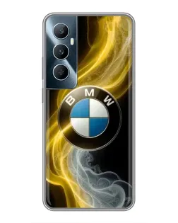 Чохол для Realme C65 з картинкою «Золотистий дим BMW»