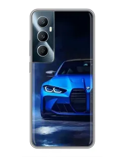 Чохол для Realme C65 з картинкою «Блакитна BMW M4»