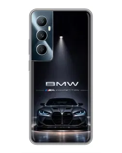 Чохол для Realme C65 з картинкою «BMW крізь нічне місто»