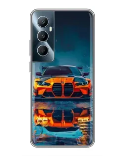 Чохол для Realme C65 з картинкою «BMW — золота емблема»