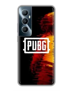 Чехол для Realme C65 с картинкой «Яркий логотип PUBG»