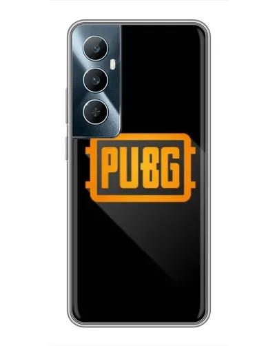 Чехол для Realme C65 с картинкой «PUBG — рамка лого»