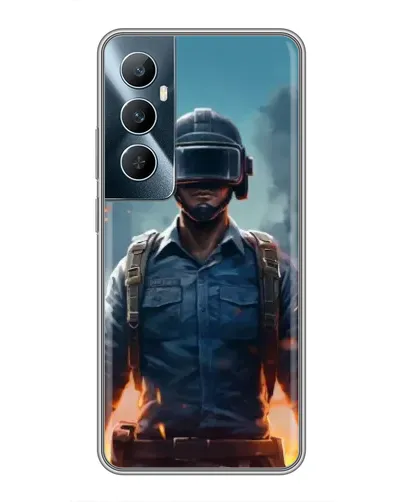 Чехол для Realme C65 с картинкой «PUBG — реалистичный герой»