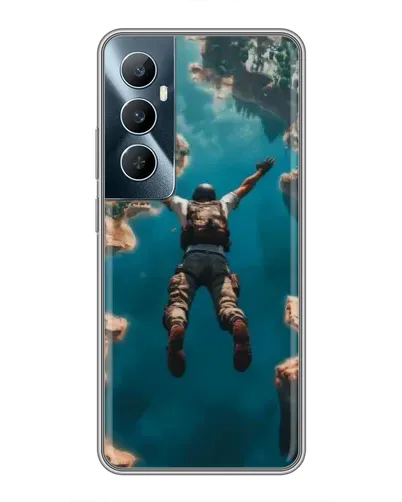 Чехол для Realme C65 с картинкой «PUBG — свободное падение»