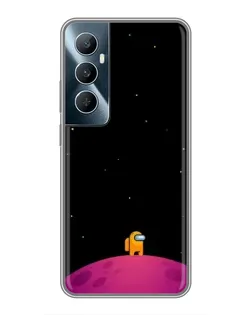 Чохол для Realme C65 з картинкою «Самотній герой на планеті»