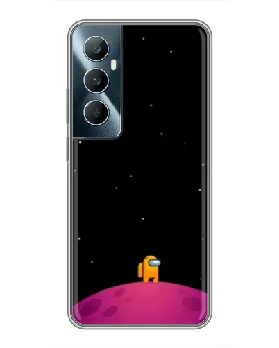 Чехол для Realme C65 с картинкой «Одинокий герой на планете»