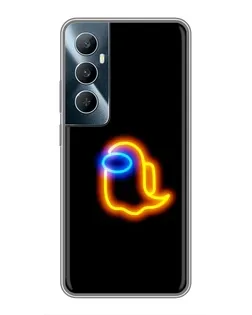 Чохол для Realme C65 з картинкою «Among Us неонове сяйво»