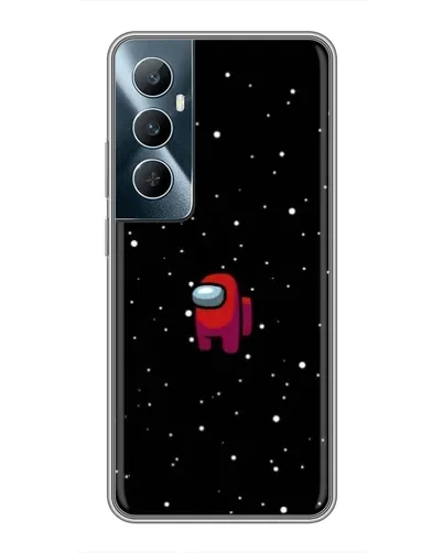 Чехол для Realme C65 с картинкой «Красный Among Us»