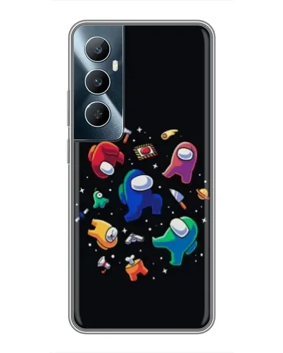Чехол для Realme C65 с картинкой «Among Us космос»